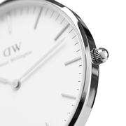 Daniel Wellington Classic Canterbury White Dial Two Tone NATO Strap Watch For Women - DW00100051