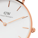 Daniel Wellington Petite St Mawes White Dial Brown Leather Strap Watch For Women - DW00100175