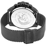 Diesel Mega Chief Chronograph Black Dial Black Mesh Bracelet Watch For Men - DZ4514