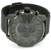 Diesel Mega Chief Chronograph Black Dial Black Mesh Strap Watch For Men - DZ4527