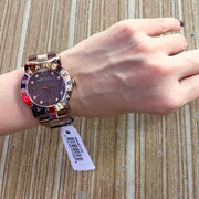 Marc Jacobs Amy Grey Dial Two Tone Steel Strap Watch for Women - MBM3195