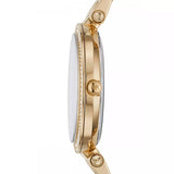 Michael Kors Darci Fuchsia Dial Gold Steel Strap Watch for Women - MK3444
