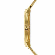 Calvin Klein Minimal Silver Dial Gold Mesh Bracelet Watch for Women - K3M22526