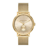 Michael Kors Irving Quartz Gold Dial Gold Mesh Strap Watch For Men - MK8741