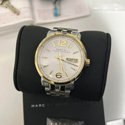 Marc Jacobs Fergus Silver Dial Two Tone Steel Strap Watch for Women - MBM3426