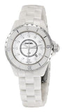 Chanel J12 Diamonds Ceramic White Dial White Steel Strap Watch for Women - J12 H1628