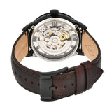 Fossil Townsman Automatic Skeleton Brown Dial Brown Leather Strap Watch for Men - ME3098