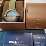 Breitling Avenger Automatic GMT 45 Night Mission Green Dial Green Nylon Strap Watch for Men - V323952A1L1X1