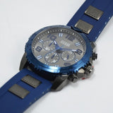 Guess Velocity Blue Dial Blue Rubber Strap Watch for Men - W0599G2