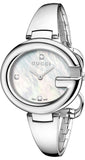 Gucci Guccissima Diamonds Mother of Pearl Dial Silver Steel Strap Watch For Women - YA134303