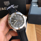 Tag Heuer Aquaracer Caliber 5 Automatic Black Dial Black Rubber Strap Watch for Men - WAY2113.FT8021