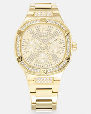 Guess Duchess Quartz Gold Dial Gold Steel Strap Watch For Women - GW0558L2