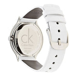 Calvin Klein Skirt White Dial White Leather Strap Watch for Women - K2U291L6