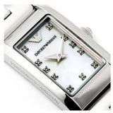 Emporio Armani Donna Mother Of Pearl White Dial Silver Steel Strap Watch for Women - AR3167