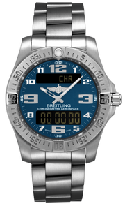 Breitling Aerospace Evo Blue Dial Silver Steel Strap Watch for Men - E79363101C1E1