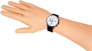 Tommy Hilfiger Lexor Silver Dial Black Leather Strap Watch For Men - 1791489