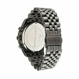 Michael Kors Lexington Chronograph Black Dial Black Steel Strap Watch For Women - MK5709