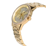 Michael Kors Ritz Pave Crystals Gold Dial Gold Steel Strap Watch for Women - MK6862