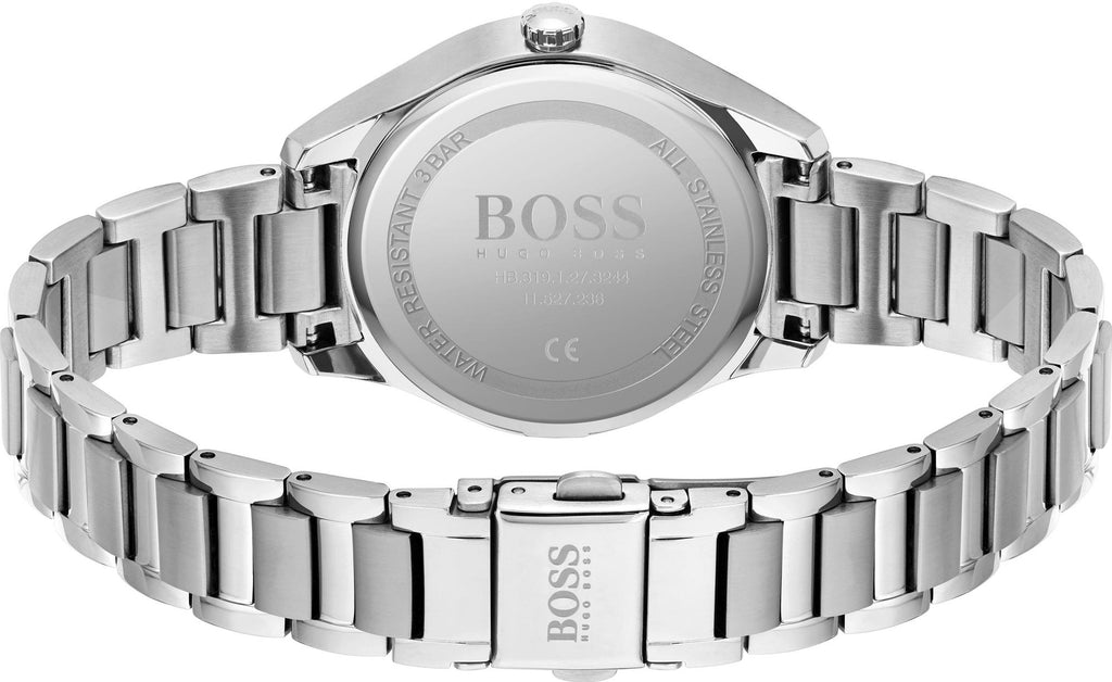 Hugo Boss Grand Course Blue Dial Silver Steel Strap Watch for Women - 1502583
