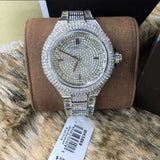 Michael Kors Camille Crystal Pave Dial Silver Steel Strap Watch for Women - MK5869