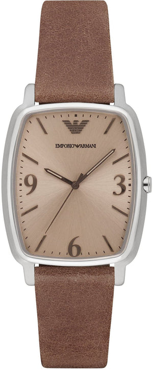 Emporio Armani Epsilon Quartz Brown Dial Brown Leather Strap Watch For Men - AR2489