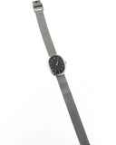 Calvin Klein Incentive Black Dial Silver Mesh Bracelet Watch for Women - K3P23121