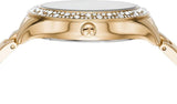 Michael Kors Liliane Mother of Pearl White Dial Gold Steel Strap Watch For Women - MK4555