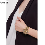 Guess Montauk Gold Dial Gold Steel Strap Watch for Women - W0933L2