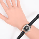 Longines Equestrian Arche kuarsa berlian hitam panggil Watch untuk Wanita - L6.136.0.57.0