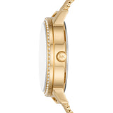 Michael Kors Quartz Crystals Gold Dial Gold Mesh Strap Watch for Women - MKO1011