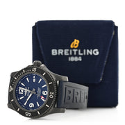 Breitling Superocean Automatic 46mm Blue Dial Blue Rubber Strap Watch for Men - M17368D71C1S1