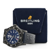 Breitling Superocean Automatic 46mm Blue Dial Blue Rubber Strap Watch for Men - M17368D71C1S1