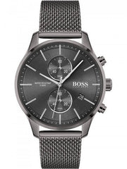 Hugo Boss Associate Chronograph Grey Dial Grey Mesh Bracelet Watch for Men - 1513870