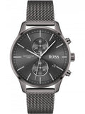 Hugo Boss Associate Grey Dial Grey Mesh Bracelet Watch for Men - 1513870