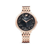 Swarovski Crystalline Chic Analog Black Dial Rose Gold Steel Strap Watch for Women - 5544587