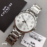 Coach Delancey White Dial Silver Steel Strap Watch for Women - 14502495