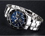 Maserati Competizione Chronograph Blue Dial Silver Steel Strap Watch For Men - R8873600009
