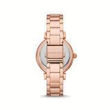 Michael Kors Abbey Three-Hand Analog Crystals Rose Gold Dial Rose Gold Steel Strap Watch for Women - MK4617