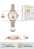 Emporio Armani Gianni T-Bar Analog White Dial Two Tone Steel Strap Watch For Women - AR60019