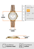 Emporio Armani Gianni T Bar Crystals Silver Dial Brown Leather Strap Watch For Women - AR11518