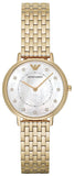 Emporio Armani Dress Analog Mother of Pearl Dial Gold Steel Strap Watch For Women - AR11007