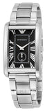 Emporio Armani Classic Analog Black Dial Silver Steel Strap Watch For Men - AR1608