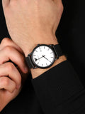 Emporio Armani Luigi White Dial Black Mesh Bracelet Watch For Men - AR11046