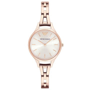 Emporio Armani Aurora Rose Gold Dial Rose Gold Steel Strap Watch for Women - AR11055