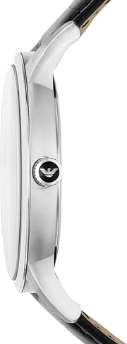 Emporio Armani Renato Analog Black Dial Black Leather Strap Watch For Men - AR11186