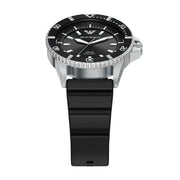 Emporio Armani World Explorer Solar Black Dial Black Silicone Strap Watch for Men - AR11788