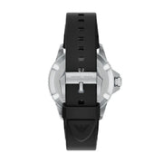 Emporio Armani World Explorer Solar Black Dial Black Silicone Strap Watch for Men - AR11788
