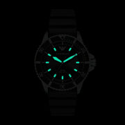 Emporio Armani World Explorer Solar Black Dial Black Silicone Strap Watch for Men - AR11788