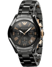 Emporio Armani Chronograph Black Ceramic Stainless Steel Dial Watch For Women - AR1411