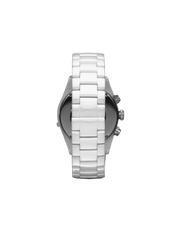 Emporio Armani Ceramic Chronograph White Dial White Ceramic Strap Watch For Men - AR1424